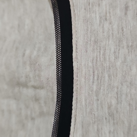 WHBM‎ Oatmeal/Black Lace Mesh Round Neck Top Tunic Pullover Blouse Size XXS - Picture 4 of 8